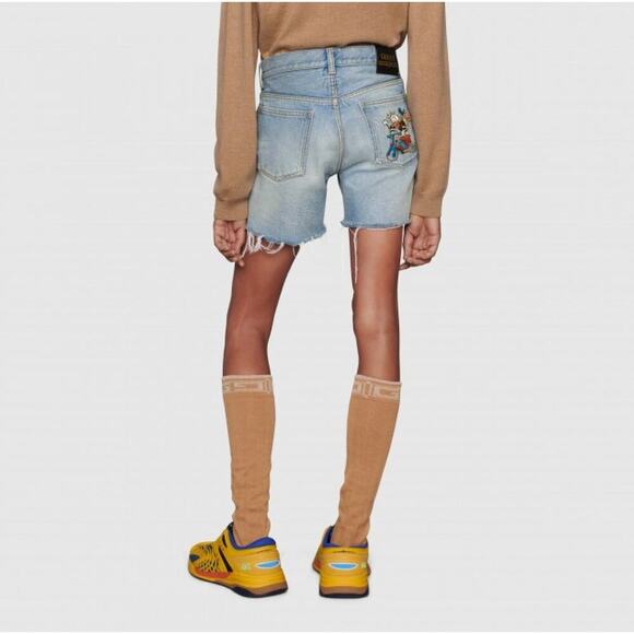 NWT Gucci Donald Duck Denim Shorts Size 38 - Picture 4 of 15